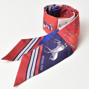 Hermes Tulley Scarf Silk Twill Horse Motif